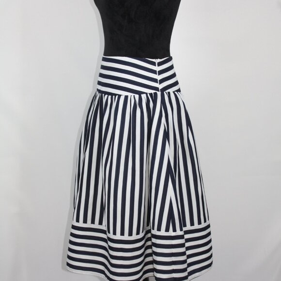 Maeve by Anthropologie Black & White Striped Skirt Size Small - Picture 11 of 12